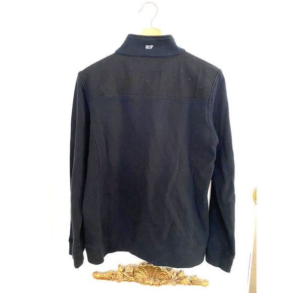 Vineyard Vines Medium Navy Color half zip cotton sweatshirt - Picture 2 of 5